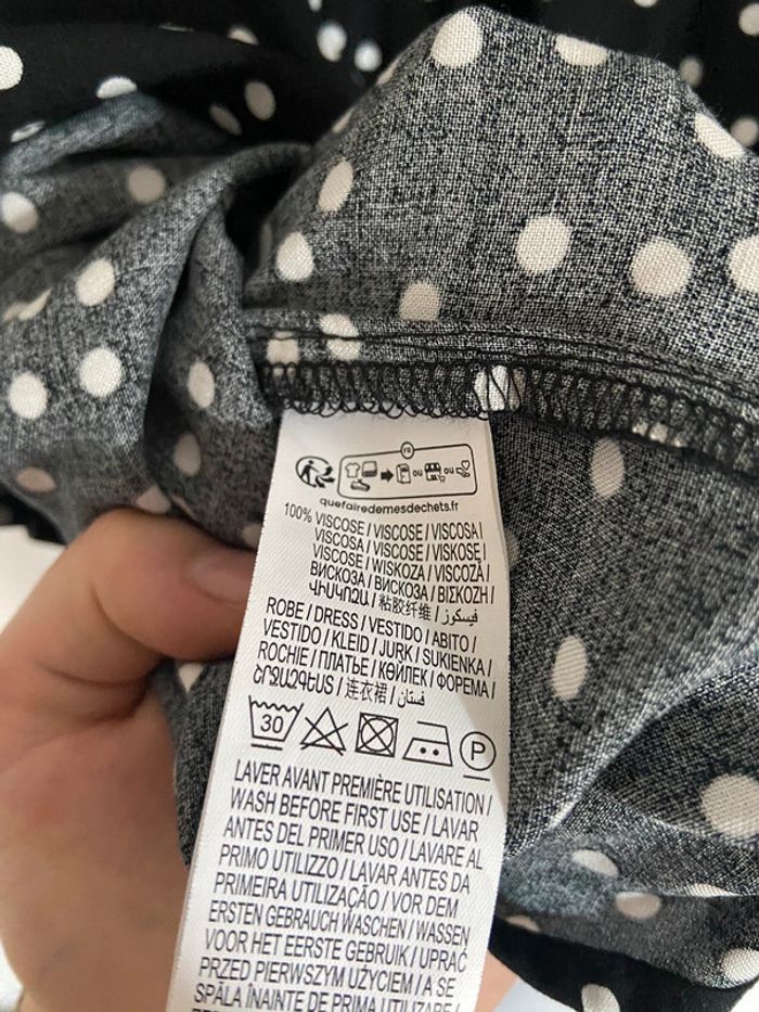 Robe Kiabi noire à pois blancs - photo numéro 9