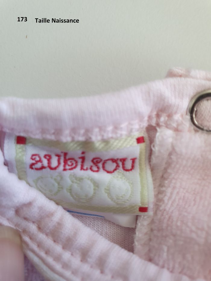 Pyjama rose en velour Taille Naissance - photo numéro 2