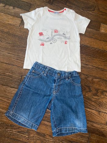 tshirt Absorba et short Bout'chou 24 mois