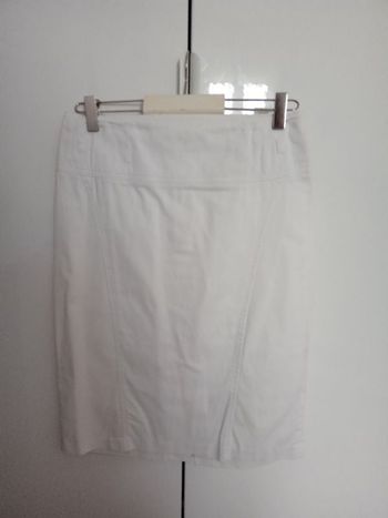 Jupe blanche droite 40