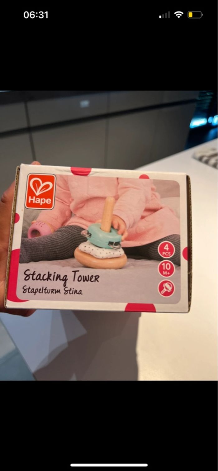 Pyramide à empiler bois et tissu - HAPE - multicolore - photo numéro 8