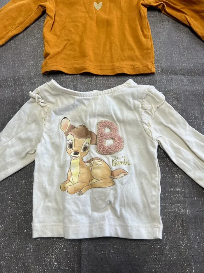 Lot 3 t-shirt manche longue 1 mois - photo numéro 2