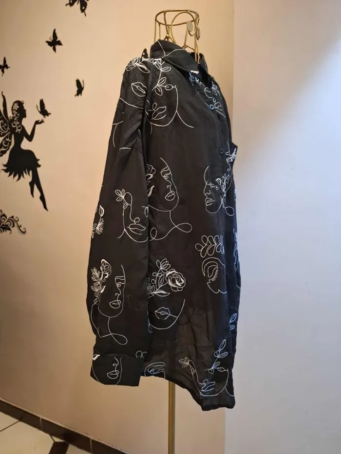 Chemise noire brodée - Léa J Paris - photo numéro 2