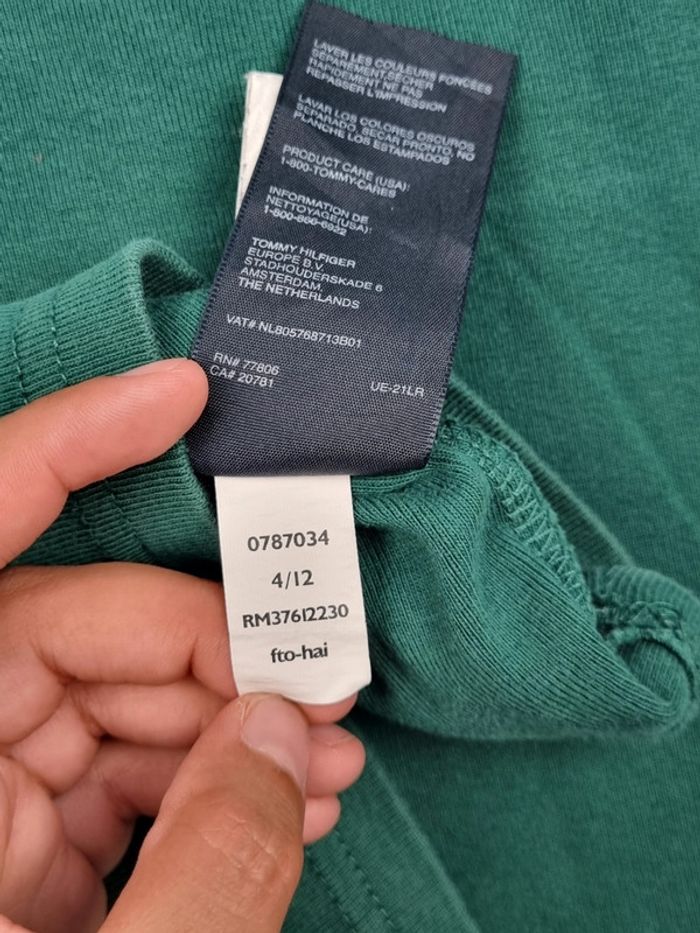 T-shirt Tommy Hilfiger vert sapin – Taille L Femme - photo numéro 11