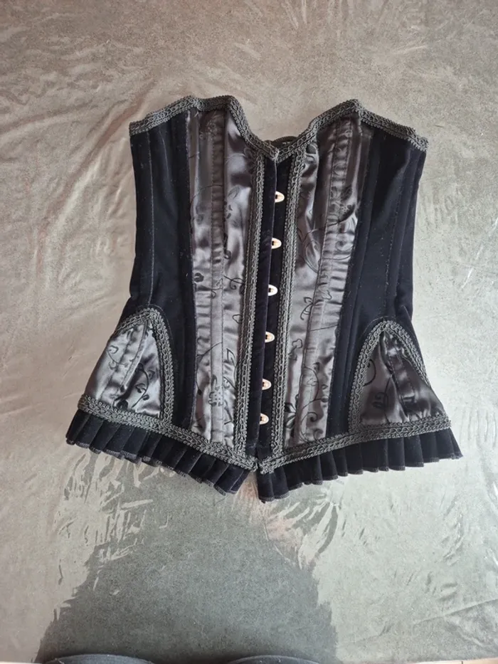 Corset velours noir