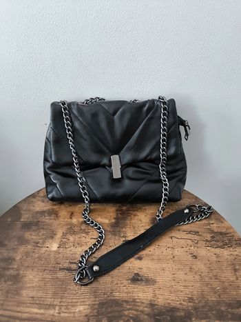 Sac à bandoulière matelassé noir