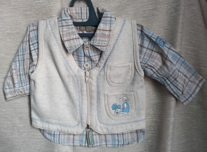 ensemble bb chemise + gilet