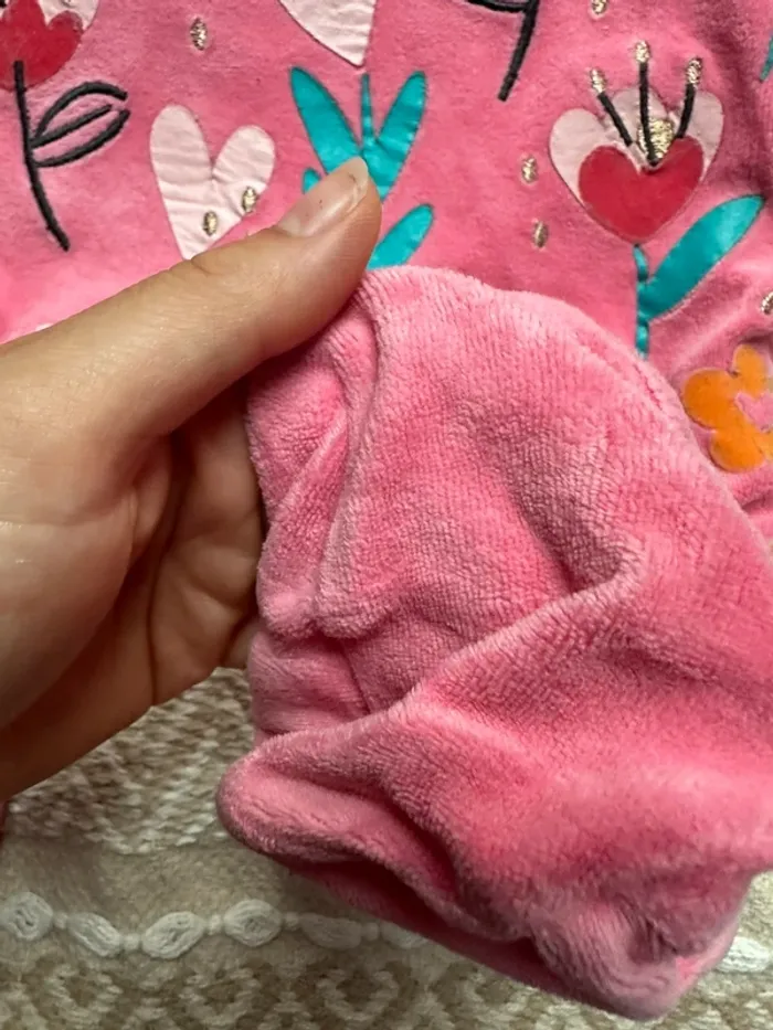 Pyjama velours DPAM fuschia 18M - photo numéro 7