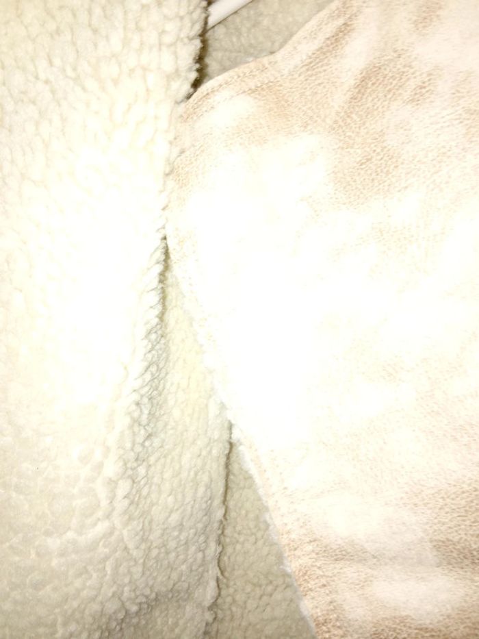Veste hiver beige suédine et style mouton à l'intérieur Mango taille XS - photo numéro 5