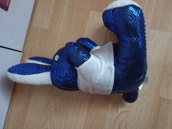 Peluche playboy bleu + strass (h 35+ l15)cm - photo numéro 7