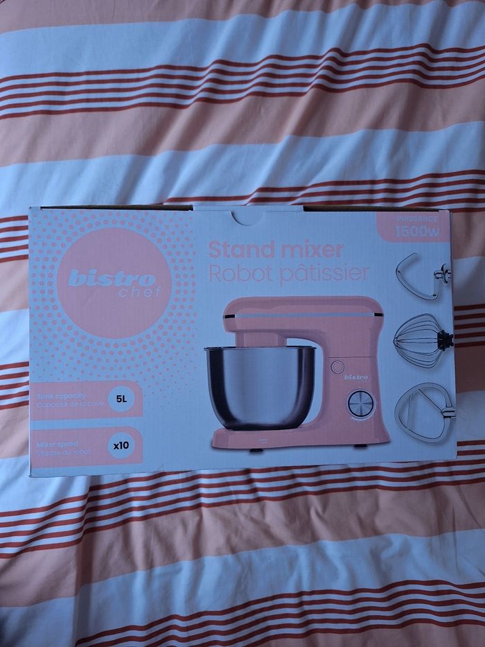 Robot pâtissier Bistro Chef 1500W - Rose pastel - photo numéro 5