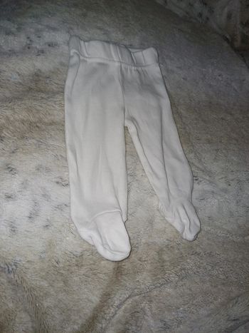 Legging avec pied 1 mois blanc in extenso