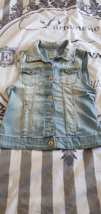 Veste jean Zara sans manches 34