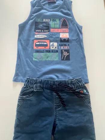 Ensemble débardeur short denim
