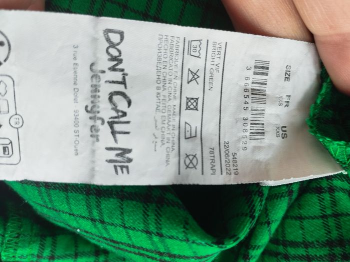 💚 Robe Vichy Vert Vif Jennyfer - Dos Nu - 10 ans - photo numéro 4