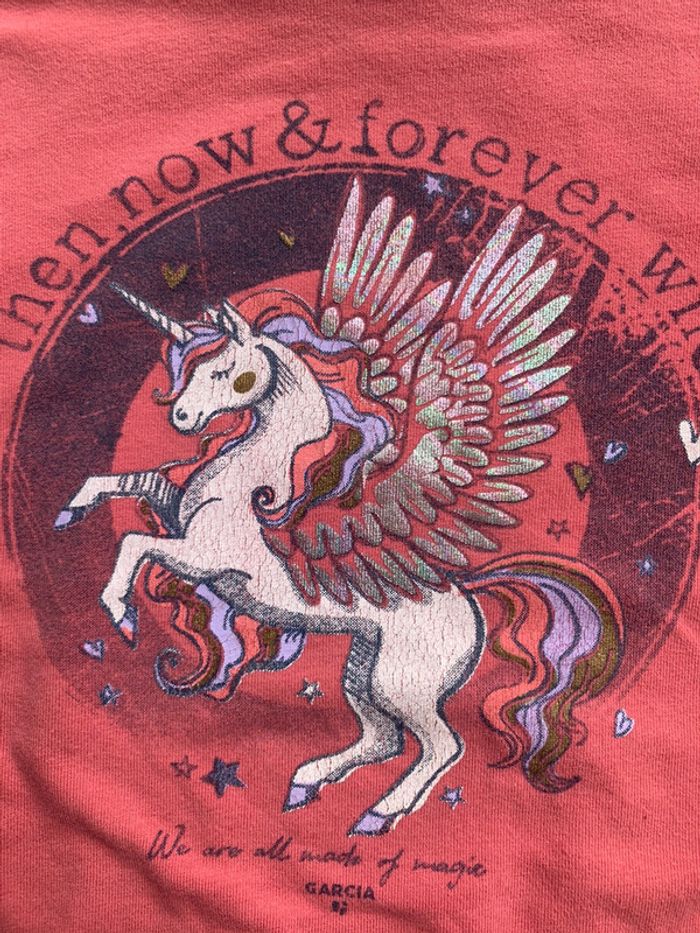 T shirt manches longues rose garcia 6/7 ans - photo numéro 2