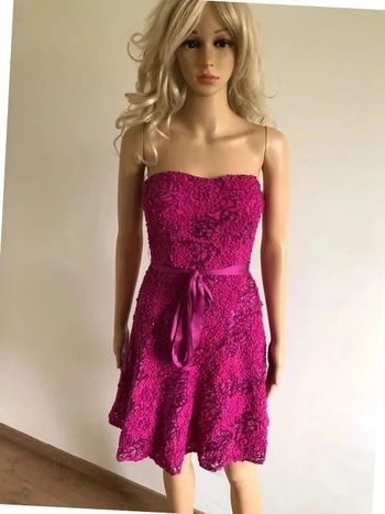 Robe bustier rose fuschia neuve avec sequins Morgan taille 36