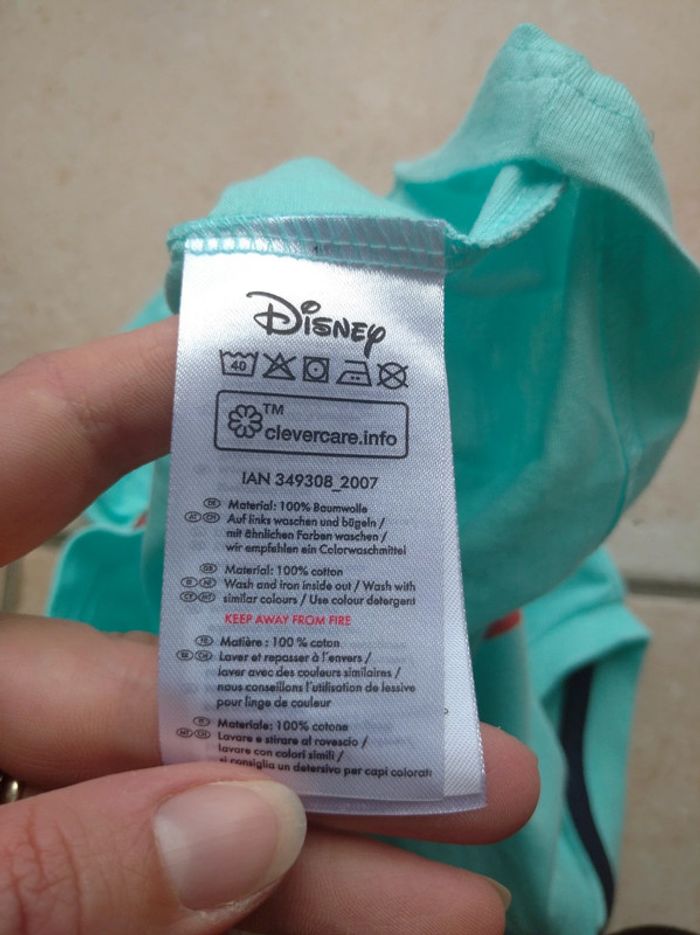 Tee shirt chemise manches courtes Garçon 12/24 mois Choose happy Mickey Disney 100% coton - photo numéro 4