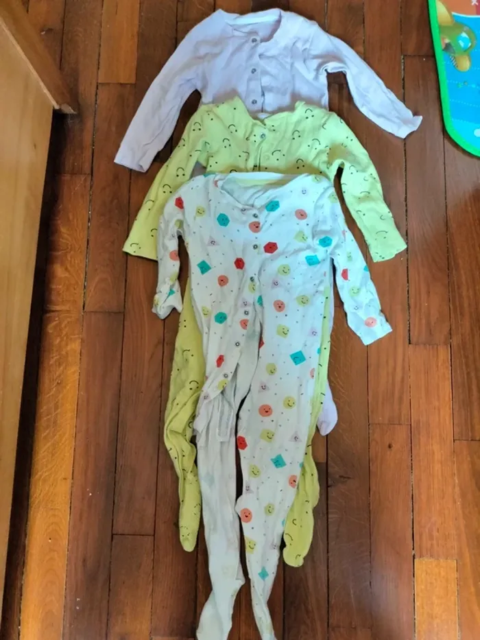 Lot de 3 pyjamas en coton manches longues