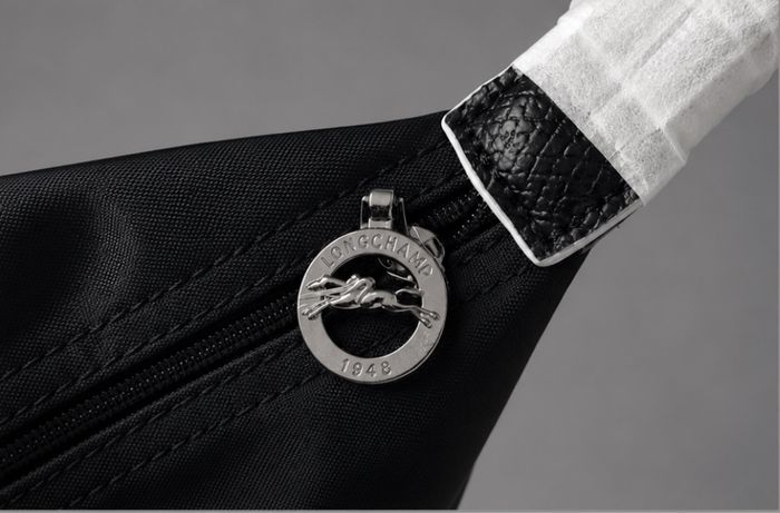 Sac lomchamp noir en nylon - photo numéro 2