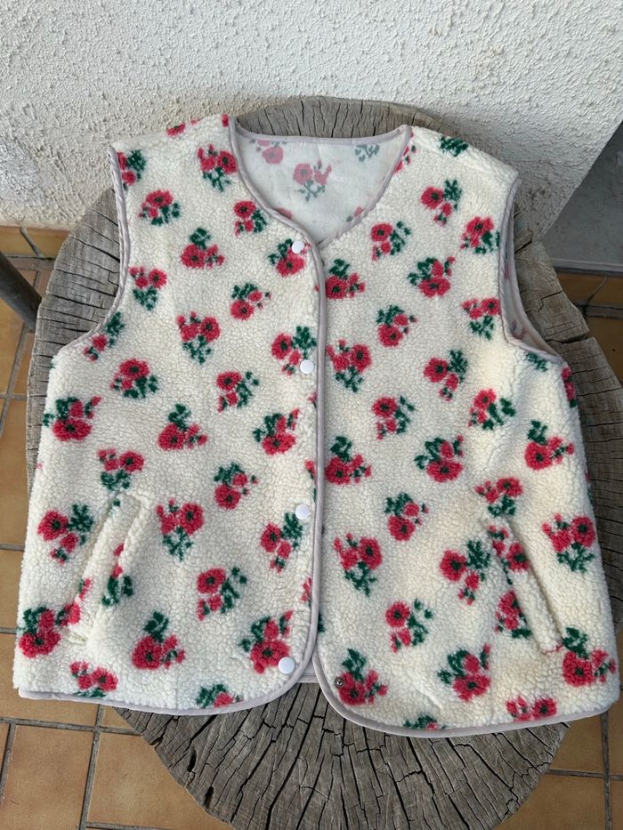 Gilet en fleurs avec des poches - photo numéro 5
