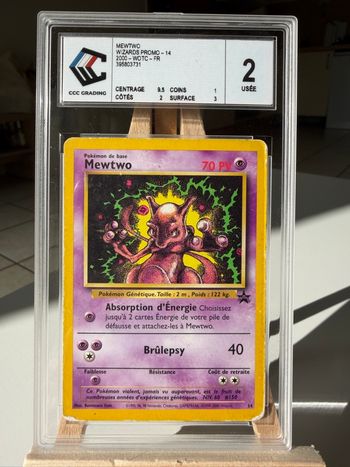 Pokemon Mewtwo Étoile Noire Promo 14 LV. 60 #150, excellent état, authentique grader CCC 2