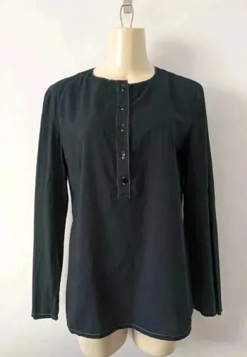 Blouse marine 100% coton - Tara Jarmon - taille 42