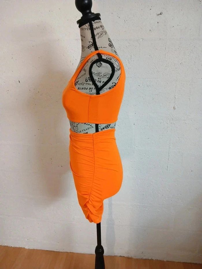 🧡 Robe orange asymétrique – SHEIN – Taille XS – Très bon état - photo numéro 2