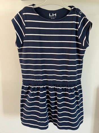 Robe marine rayée La halle 10 ans