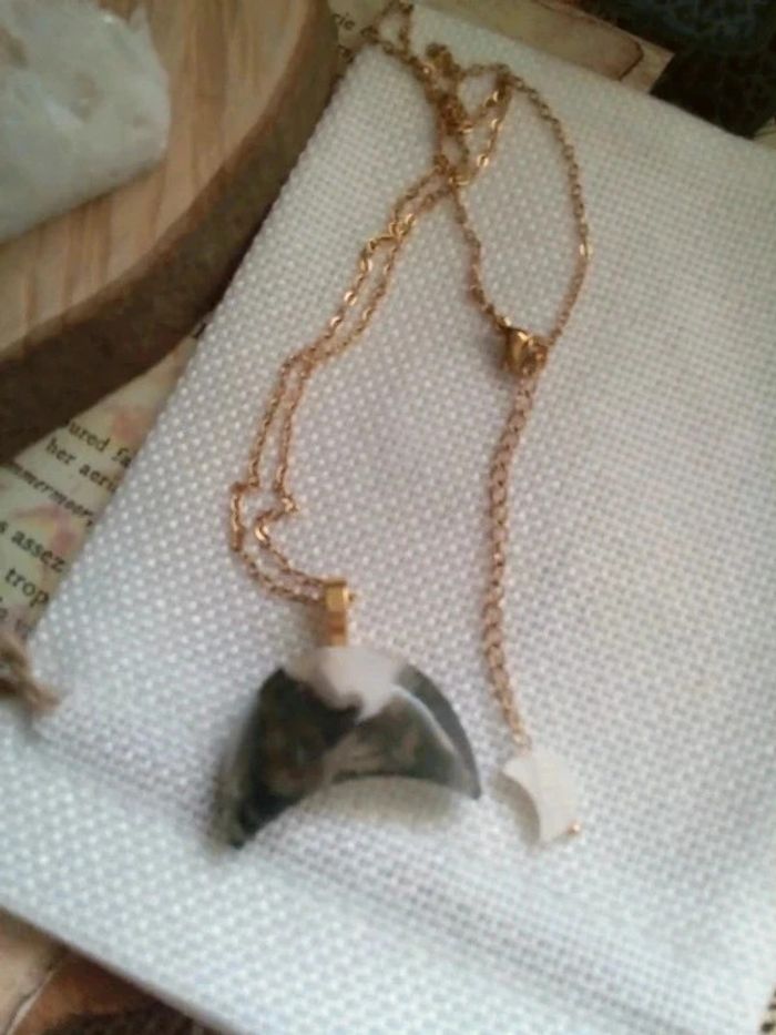 Collier agate mousse - photo numéro 3