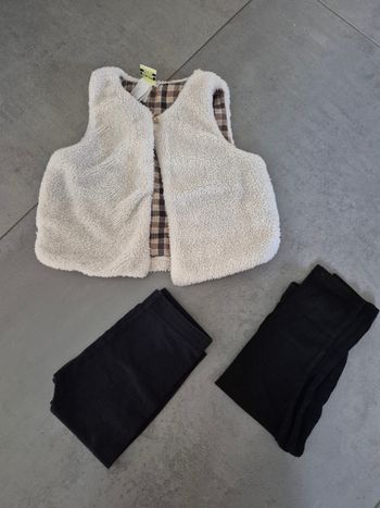 Lot ensembles 3 articles legging gilet sans manches