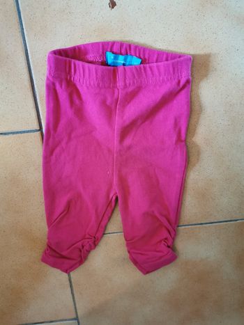 Legging fushia cheville plissée