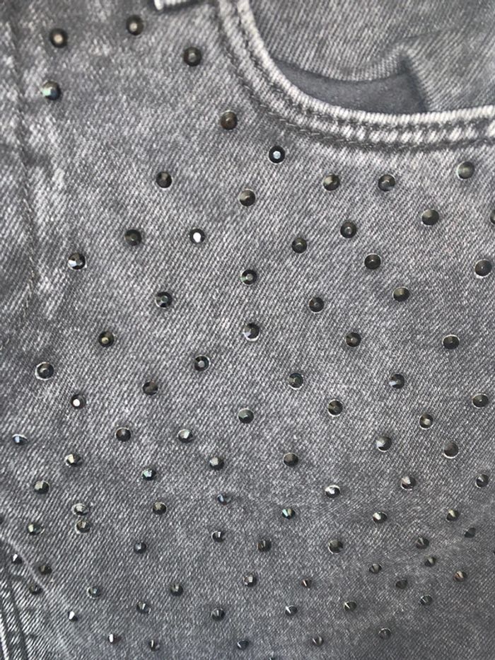 Jupe en jeans avec strass - photo numéro 2
