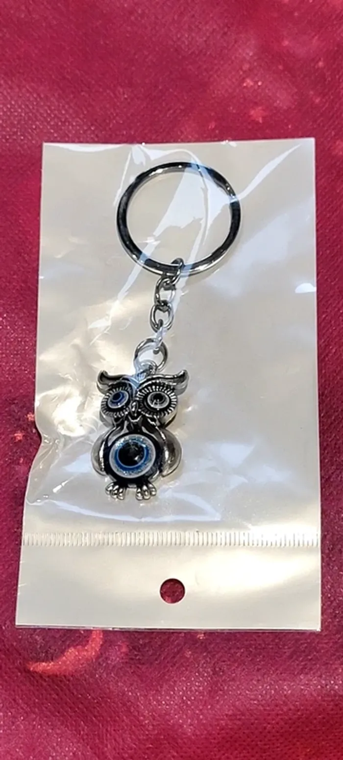 Porte-clés hibou porte-bonheur - photo numéro 2