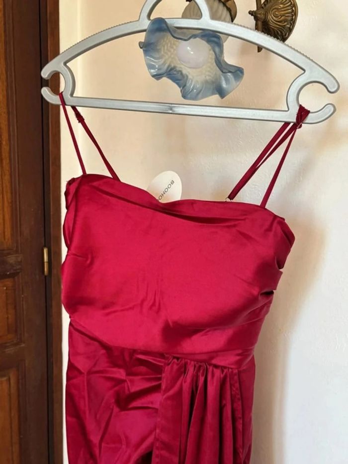 Robe de soirée bordeaux satinée 38 - photo numéro 16