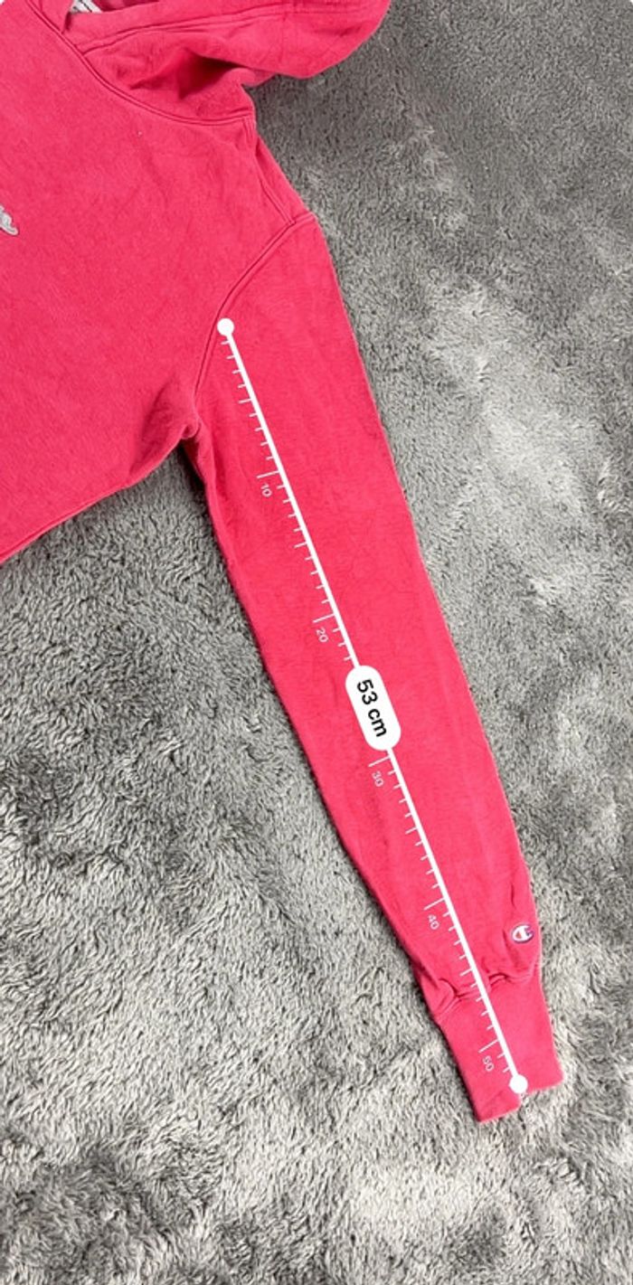 Pull sweat à capuche rose Champion Taille S - photo numéro 5
