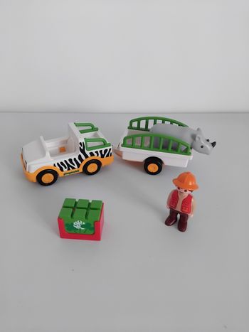PLAYMOBIL 123 Voiture du Zoo  6743 Junior Complet 🦏