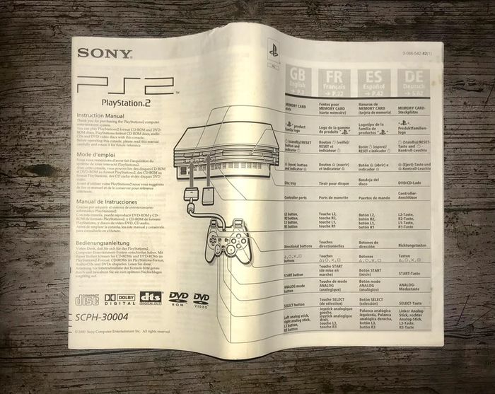 Notice Console PS2 FAT Loose seule Sony