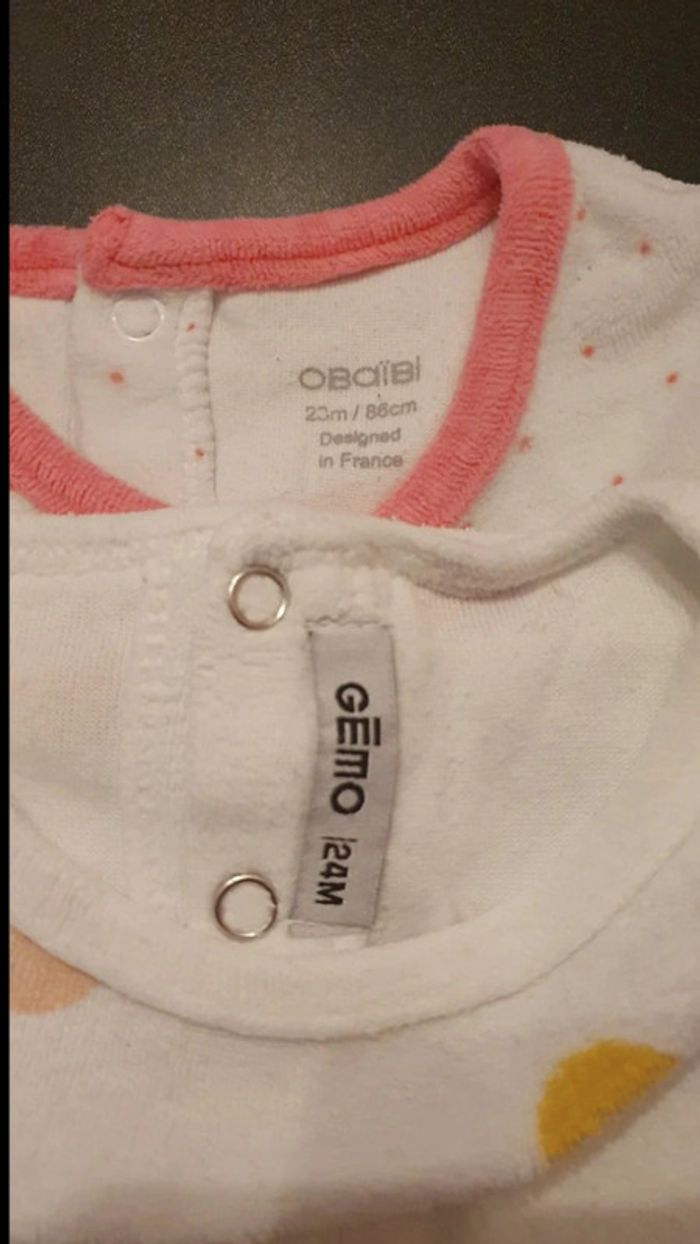 Lot de 2 pyjamas hiver 2 pièces 23 mois et 24 mois - photo numéro 8