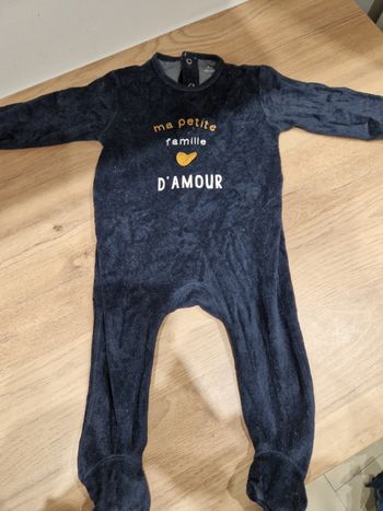 Pyjama velours 9 mois