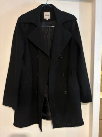 Jolie manteau noir Etam taille 38-M en bon état