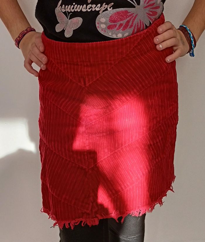 Jupe mi longue velours côtelé 10 ans - photo numéro 7