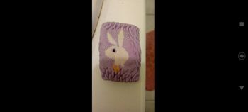 Chouchou large lapin lila