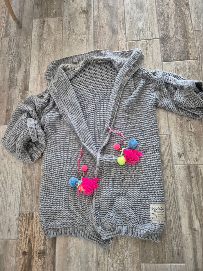 Gilet oversize gris cocooning Mino Du Sud taille unique - photo numéro 9