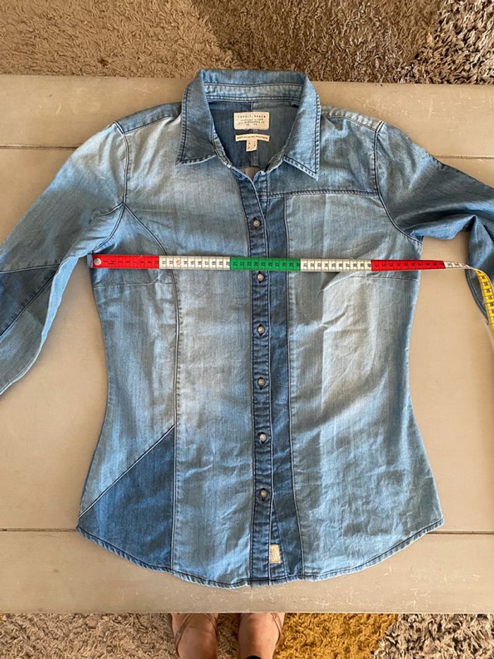 Chemise en jeans Esprit Denim bleue denim taille M - photo numéro 13