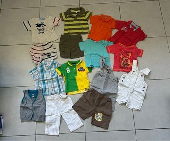 Lot 15 vêtements été garçons 6 mois