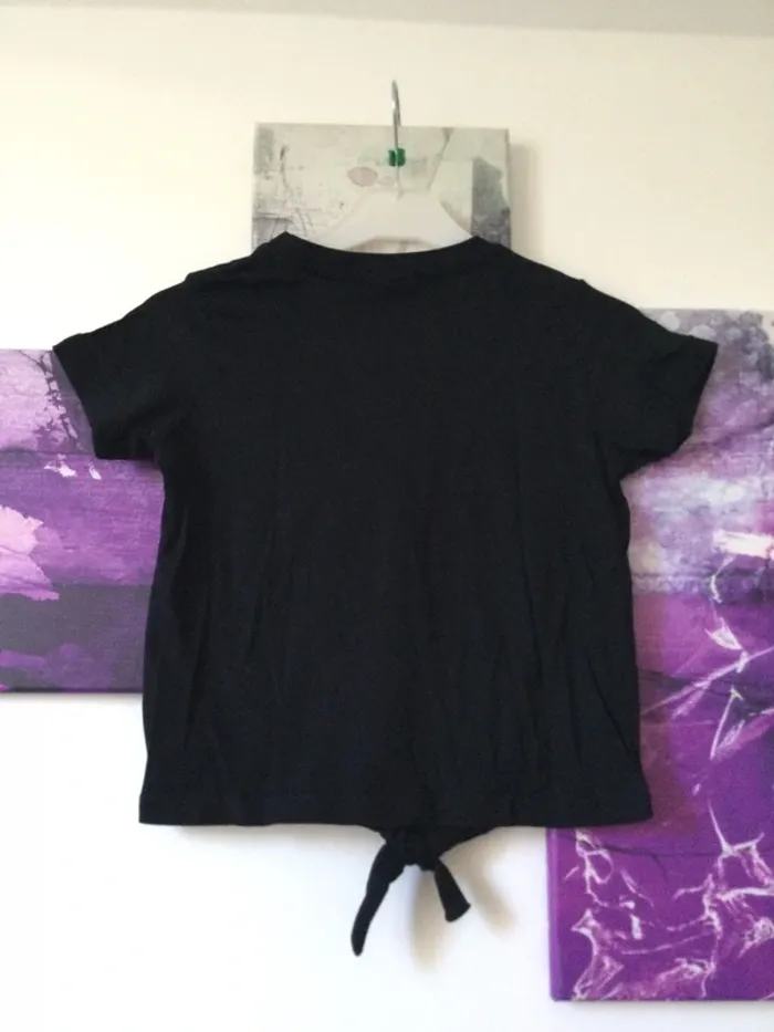 T shirt noir avec écriture 11-12 ans - photo numéro 3