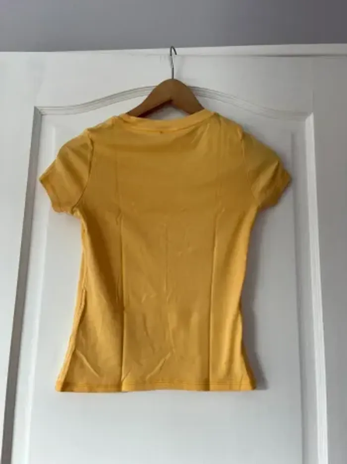 Lot 2 t-shirts près du corps – Pimkie – Taille S – Noir & Jaune/Orange - photo numéro 9