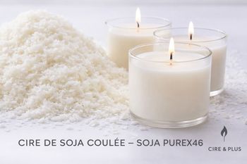 Cire de soja coulée 