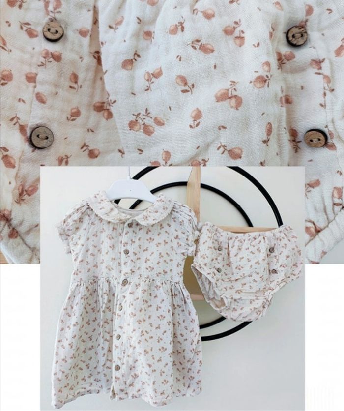 12 mois ensemble été Kiabi robe et bloomer
